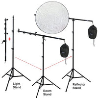 LINCO Lincostore Photography Video Studio Pro 3-1 Boom Stand,Light Stand,and Reflector Holder