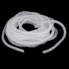 Load image into Gallery viewer, Aexit 14mm Dia Electrical equipment Flexible Spiral Tube Cable Wrap Computer Manage Cord White 10M Long
