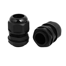 Load image into Gallery viewer, Aexit M25x1.5mm 5mm-7.1mm Transmission Adjustable 4 Holes Cable Gland Joint Black 5pcs
