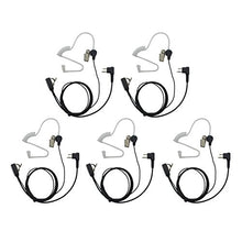 Load image into Gallery viewer, GoodQbuy 2 Pin PTT Mic Covert Acoustic Tube Earpiece Headset for Motorola Two-Way Radio RMM2050 GP300 CP200 PR400 CLS1110 (Pack of 5)
