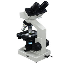 Load image into Gallery viewer, OMAX 40X-1000X Digital Lab LED Binocular Compound Microscope with Double Layer Mechanical Stage and 1.3MP USB Digital Camera
