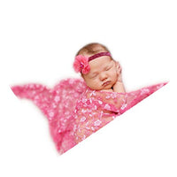 Newborn Boy Girl Photography Props Newborn Wraps Baby Props Photo Wrap Lace Yarn Cloth Blanket (Rose Red)