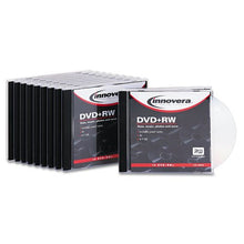 Load image into Gallery viewer, DVD+RW Discs, 4.7GB, 4X, w/Slim Jewel Cases, Silver, 10/Pack
