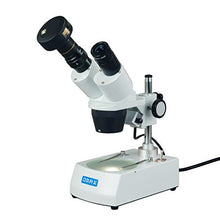 Load image into Gallery viewer, OMAX 20x-40x-80x Binocular Stereo Microscope with Dual Lights and 5MP Camera and Cleaning Pack
