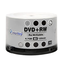 Load image into Gallery viewer, 200 Pack Smartbuy Blank DVD+RW 4X 4.7GB 120Min Branded Logo Rewritable DVD Media Disc

