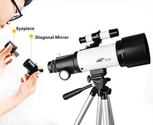 Load image into Gallery viewer, Telescopes for Adults 70mm Aperture 400mm AZ Mount, Astronomical Refractor Portable Telescope for Kids and Beginners with Backpack to Travel and View Moon
