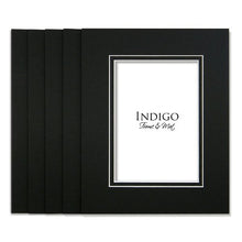 Load image into Gallery viewer, SET of 10 - GREATPACK 16x20 Black / Black Double Mats- Fit 11x14 Photo Art

