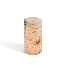 Load image into Gallery viewer, Everlasting Glow 3x6&quot; Birch LED Candle, Timer Christmas, 4InL x 4InW x 6.5InH, Brown
