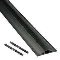 D-Line FC68B/9M Medium Duty Linkable Cable Protector/Floor Cable Cover, 14x9mm cable cavity, 1.8m & 9m length, black