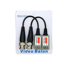 Load image into Gallery viewer, 5 Pack (10 Pcs) Mini CCTV BNC Video Balun Transceiver With Pigtail, Video Passive Balun for HD-TVI/CVI/AHD/Analog/960H Camera
