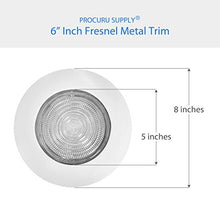 Load image into Gallery viewer, [4-Pack] 6&quot; White Metal Shower Trim with Fresnel Glass Lens - for Wet Locations - for 6&quot; Recessed Can Lights - UL Listed (White-Fresnel (4-Pack))
