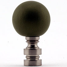 Load image into Gallery viewer, Ceramic 35mm Tarragon Ball Nickel Base Finial 1.4&quot;h
