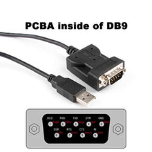 Load image into Gallery viewer, USB A Male to DB9 Male RS232 Serial Converter Adapter Cable with CP2102 Chipset for POS Scanner Barcoder Modem Printer Support Win7 8 8.1 10 Android Mac Linux (Chipset:FT232RL+ZT213)
