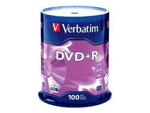 Load image into Gallery viewer, VER95098 - Verbatim AZO DVD+R 4.7GB 16X with Branded Surface - 100pk Spindle
