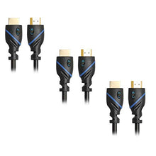 Load image into Gallery viewer, 30ft (9.1M) High Speed HDMI Cable Male to Male with Ethernet Black (30 Feet/9.1 Meters) Supports 4K 30Hz, 3D, 1080p and Audio Return CNE552460 (3 Pack)
