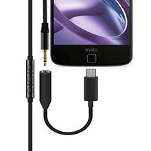Load image into Gallery viewer, Hi-Fi Sound Hands-Free Headset with Mic Earphones Type-C Audio Adapter Headphones Converter Metal Sleek Earbuds Silver for AT&amp;T Motorola Moto Z2 Force - Sprint Motorola Moto Z2 Force

