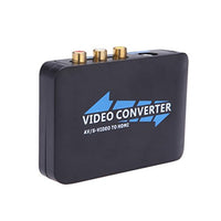 New Portable 1080P / 720P CVBS + S-Video + R/L Audio to HDMI Converter for HDTV STB DVD Projector