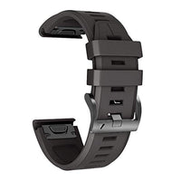 ANCOOL Compatible with Garmin Fenix 5X Plus Band 26mm Easy Fit Silicone Watch Strap Wristbands Replacement for Fenix 7X/Fenix 6X Pro/Fenix 6X/D2 Delta PX/Tactix Delta/Descent Mk2 (Black)