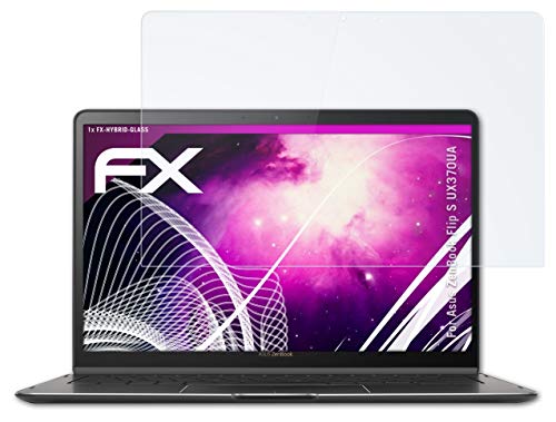 atFoliX Plastic Glass Protective Film Compatible with Asus ZenBook Flip S UX370UA Glass Protector, 9H Hybrid-Glass FX Glass Screen Protector of Plastic