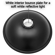 Load image into Gallery viewer, Fotodiox Pro 28in (70cm) All Metal Beauty Dish with Multiblitz Varilux Insert - Soft White Interior
