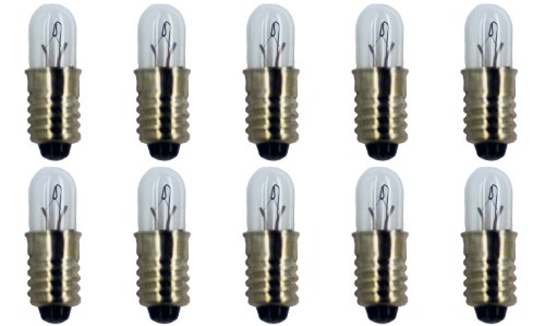 CEC Industries #342 Bulbs, 6 V, 0.24 W, E5.5 Base, T-1.75 shape (Box of 10)