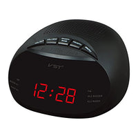 Elong Alarm Clock Radio Digital With Large LED Display Backlight Snooze Red Color
