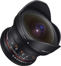 Load image into Gallery viewer, Samyang 12 mm T3.1 Fisheye VDSLR Manual Focus Video Lens for Nikon
