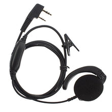 Load image into Gallery viewer, KENMAX 2 Pin Earhook Earclip Earpiece Headset with PTT VOX Mic for Kenwood Nexedge Hytera Puxing Wouxun Radio
