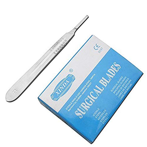 PC 100 SCALPEL BLADES # 22 WITH FREE HANDLE # 4