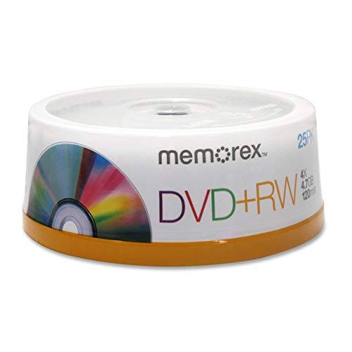Memorex : Disc DVD+RW 4.7GB 4X 25/spindle -:- Sold as 2 Packs of - 25 - / - Total of 50 Each