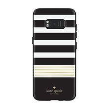 Load image into Gallery viewer, Incipio Samsung Galaxy S8 Kate Spade New York Protective Hard-Shell Case - Stripe 2 (Black/White/Gold Foil)

