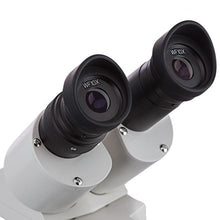 Load image into Gallery viewer, AmScope SE305-P-DK Binocular Stereo Microscope, WF10x Eyepieces, 10X and 30X Magnification, 1X and 3X Objectives, Upper and Lower Halogen Lighting, Reversible Black/White Stage Plate, Arm Stand, 120V,
