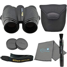 Load image into Gallery viewer, Nikon Travelite Compact Binoculars, Black Bundle with Nikon Lens Pen and Lumintrail Cleaning Cloth
