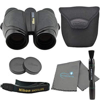 Nikon Travelite Compact Binoculars, Black Bundle with Nikon Lens Pen and Lumintrail Cleaning Cloth