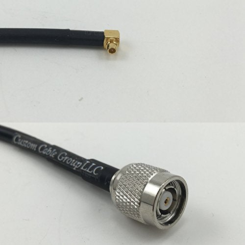 12 inch RG188 MMCX MALE ANGLE to RP-TNC MALE Pigtail Jumper RF coaxial cable 50ohm Quick USA Shipping