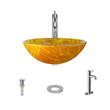 Load image into Gallery viewer, 605 Chrome Bathroom 718 Vessel Faucet Ensemble (Bundle - 4 Items: Vessel Sink, Vessel Faucet, Pop-Up Drain, and Sink Ring)
