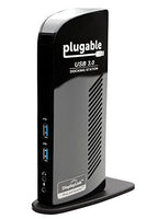 Plugable USB 3.0 Universal Laptop Docking Station for Windows (Dual Video HDMI & DVI/VGA, Gigabit Ethernet, Audio, 6 USB Ports) (Renewed)