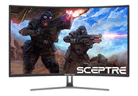 Sceptre C248B-144R 24-Inch Curved 144Hz Gaming Monitor AMD FreeSyncTM HDMI DisplayPort DVI, Metal Black 2018
