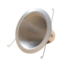 Load image into Gallery viewer, 6&quot; Deep Self Flange Air-Shut Baffle Trim For Line Voltage Recessed Light-Satin Nickel
