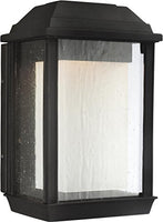 Feiss OL12800TXB-L1 McHenry StoneStrong LED Marine Grade Outdoor Patio Lighting Wall Lantern, Black, 1-Light (7