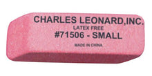 Load image into Gallery viewer, Charles Leonard Eraser, Synthetic, Latex Free, Wedge Shape, Pink, Small, 36/Box (71506)
