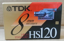 Load image into Gallery viewer, TDK HS120 8mm High Standard Video Cassette Tape
