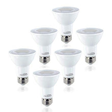 Load image into Gallery viewer, HanWay 6 Pack Recessed Daylight LED Light Bulbs Dimmable Energy Efficient 5000K Par Lamps with 9W(90Watts) E26 Base Indoor Outdoor Par20 Flood Lights Bulbs
