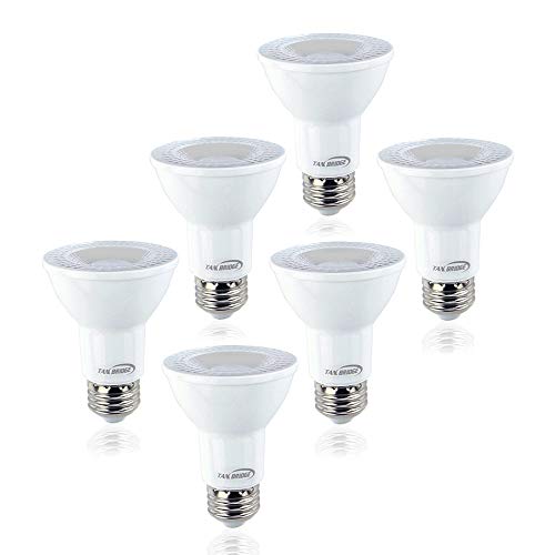 HanWay 6 Pack Recessed Daylight LED Light Bulbs Dimmable Energy Efficient 5000K Par Lamps with 9W(90Watts) E26 Base Indoor Outdoor Par20 Flood Lights Bulbs