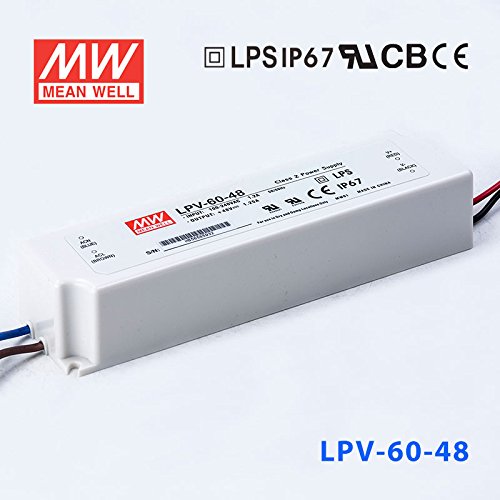 MeanWell LPV-60-48 Power Supply - 60W 48V _ IP67