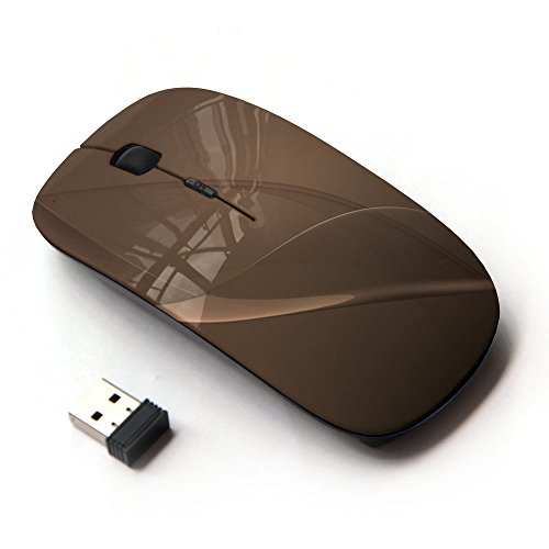 KawaiiMouse [ Optical 2.4G Wireless Mouse ] Grey Beige Bronze Reflective Abstract