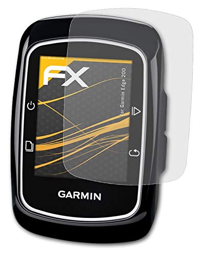 atFoliX Screen Protector Compatible with Garmin Edge 200 Screen Protection Film, Anti-Reflective and Shock-Absorbing FX Protector Film (3X)