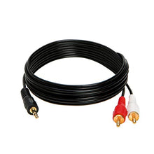 Load image into Gallery viewer, 3.5mm Male Audio to 2 RCA Stereo Cable 6ft, 10ft, 12ft, 15ft, 25FT (15FT)
