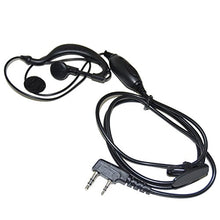 Load image into Gallery viewer, HQRP Kit: 2-Pin PTT Speaker-Microphone and Earpiece Mic Headset for Kenwood TH-45 TH-45A TH-46 TH-46A TH-46AT TH-46E TH-47 TH-47A TH-47E TH-48 TH-48A TH-48E Radio + HQRP Coaster

