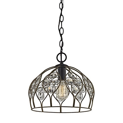 Elk Lighting 81106/1-LA Pendant Light, Bronze Gold, Matte Black